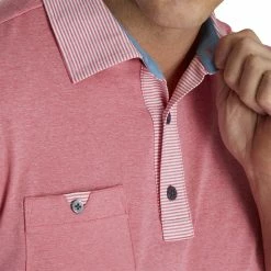 Buy 🤩 FootJoy Men's Lisle With Pinstripe Golf Polo For Men Cape Red 🤩 -FootJoy Sales Store unnamed file 105
