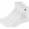 Best Sale 🔔 FootJoy ComfortSof Quarter 🧦 Socks - 3 Pack For Men White 😍
