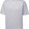 Top 10 ⌛ FootJoy Men's Mini Floral Golf Polo For Men White/watermelon 🥰
