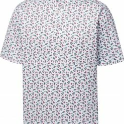 Top 10 ⌛ FootJoy Men's Mini Floral Golf Polo For Men White/watermelon 🥰