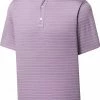 Top 10 🥰 FootJoy Men's Triple Pinstripe Lisle Golf Polo For Men Lemonade 👏