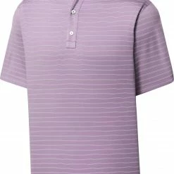 Top 10 🥰 FootJoy Men's Triple Pinstripe Lisle Golf Polo For Men Lemonade 👏