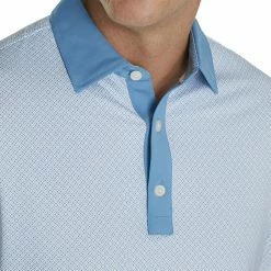 Deals 🔔 FootJoy Men's Lisle Foulard Print Golf Polo For Men Storm Blue/white ❤️ -FootJoy Sales Store unnamed file 250