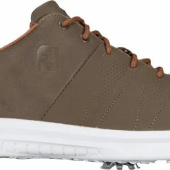 Hot Sale 😉 FootJoy Men's Contour Series Golf 👞 Shoes For Men Brown/orange 💯