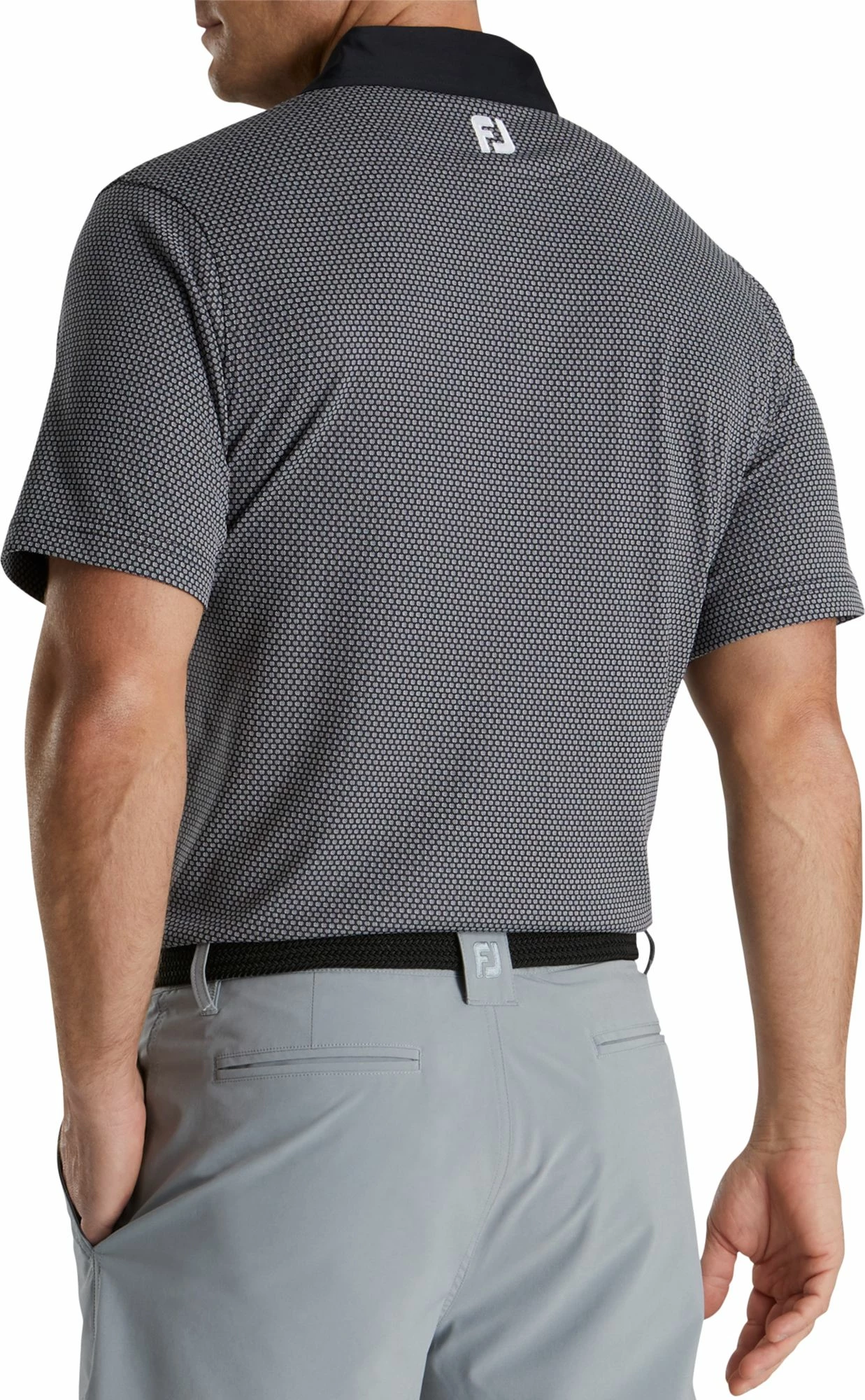 Wholesale 𧨠FootJoy Men's Jacquard Dot Lisle Golf Polo For Men Black/white β€οΈ 4 Wholesale 𧨠FootJoy Men's Jacquard Dot Lisle Golf Polo For Men Black/white β€οΈ - Image 2