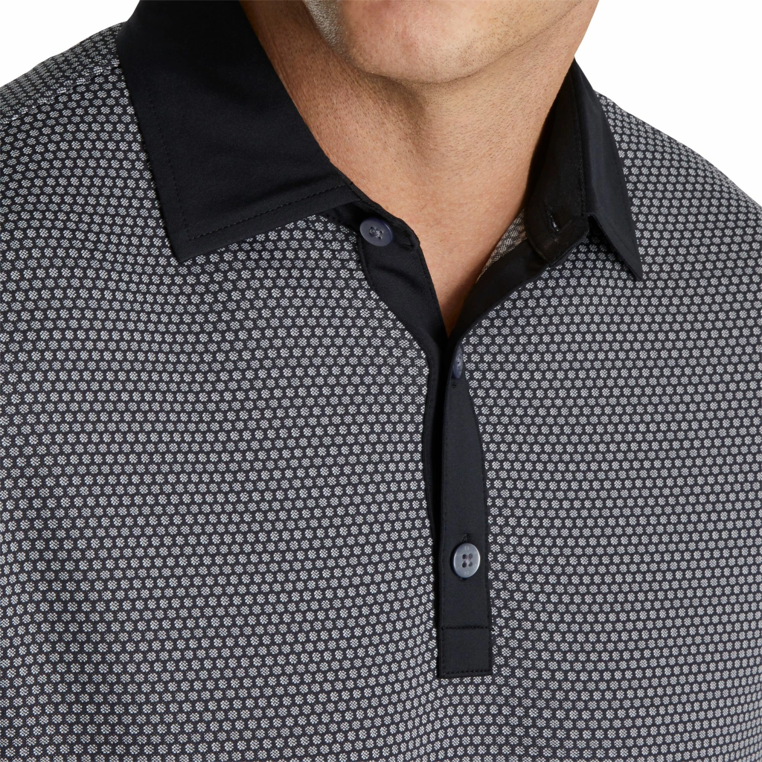 Wholesale 𧨠FootJoy Men's Jacquard Dot Lisle Golf Polo For Men Black/white β€οΈ 5 Wholesale 𧨠FootJoy Men's Jacquard Dot Lisle Golf Polo For Men Black/white β€οΈ - Image 3