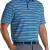 Best Pirce 🎁 FootJoy Men's Stretch Stripe Pique Golf Polo For Men Blue/black 🎁 -FootJoy Sales Store unnamed file 266