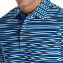 Best Pirce 🎁 FootJoy Men's Stretch Stripe Pique Golf Polo For Men Blue/black 🎁 -FootJoy Sales Store unnamed file 268