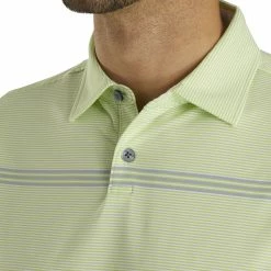 Top 10 🔔 Footjoy Men's Lisle Engineered Pinstripe Self Collar Polo For Men White/lime 👍 -FootJoy Sales Store unnamed file 291