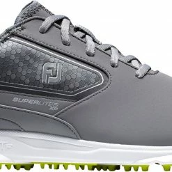 Top 10 🎁 FootJoy Men's 2021 Superlites XP Spikeless Golf 👞 Shoes For Men Grey/lime 🔥