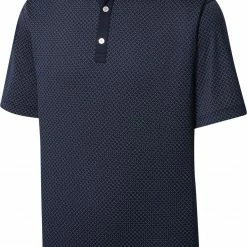 Best Pirce 🔥 FootJoy Men's Diamond Dot Print Lisle Golf Polo For Men Navy 🌟