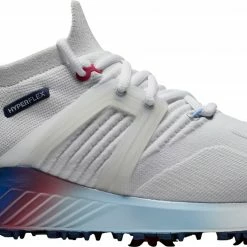 Hot Sale 😀 FootJoy Men's HyperFlex SeaChange 22 Golf 👞 Shoes For Men White/blue/purple 😉