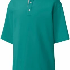 Wholesale 🤩 FootJoy Men's Solid Pique Stripe Trim Golf Polo For Men Emerald 🛒