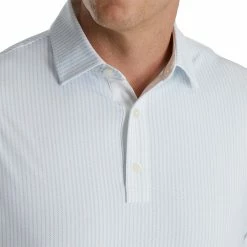 Flash Sale 😀 FootJoy Men's ZigZag Print Lisle Self Collar Golf Polo For Men White/blue 👍 -FootJoy Sales Store unnamed file 389