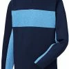 Promo 😍 FootJoy Men's Double Jersey Pieced 1/4 Zip Golf Pullover For Men Navy/light Blue ⭐