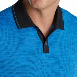 Discount 😀 FootJoy Men's Broken Pinstripe Lisle Knit Collar Golf Polo For Men Blue/black 🎉 -FootJoy Sales Store unnamed file 393
