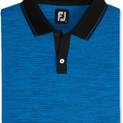 Discount 😀 FootJoy Men's Broken Pinstripe Lisle Knit Collar Golf Polo For Men Blue/black 🎉 -FootJoy Sales Store unnamed file 394