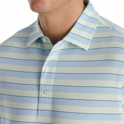 Best reviews of 👏 FootJoy Men's Regency Stripe Lisle Self Collar Golf Polo For Men Sky/mint 🎉 -FootJoy Sales Store unnamed file 398