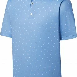 Buy 🤩 FootJoy Men's Push Play Print Lisle Knit Golf Polo For Men White/lavender 🌟