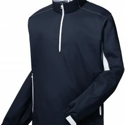 Outlet 👍 FootJoy Men's Sport ½ Zip Golf Windshirt For Men Navy ✔️