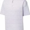 Discount 👏 FootJoy Men's Chalk Line Print Stretch Pique Golf Polo For Men White/lavender 💯 -FootJoy Sales Store unnamed file 441