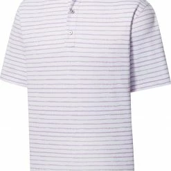 Discount 👏 FootJoy Men's Chalk Line Print Stretch Pique Golf Polo For Men White/lavender 💯