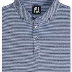 Cheap 🔥 FootJoy Men's Feeder Stripe Jersey Buttondown Collar Golf Polo For Men Navy/sky 🎉 -FootJoy Sales Store unnamed file 457