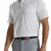 Wholesale 🛒 FootJoy Men's 2022 U.S. Open Stretch Lisle Pocket Golf Polo For Men White 😍