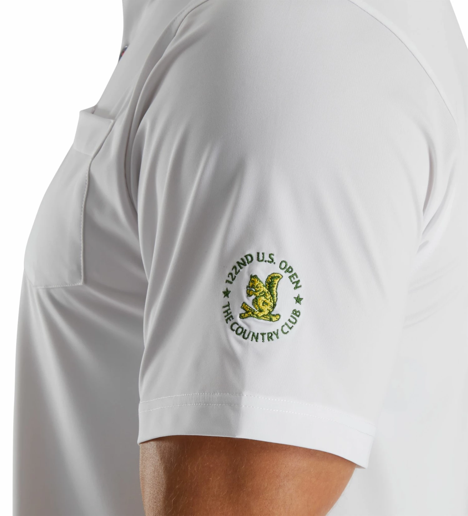 Wholesale π FootJoy Men's 2022 U.S. Open Stretch Lisle Pocket Golf Polo For Men White π 5 Wholesale π FootJoy Men's 2022 U.S. Open Stretch Lisle Pocket Golf Polo For Men White π - Image 3