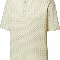Cheapest ⭐ FootJoy Men's Lisle Leaping Dolphins Print Self Collar Golf 👚 Shirt For Men Navy/lavender 🌟