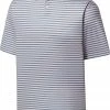 Cheapest 👏 FootJoy Men's Mini Regimental Stripe Lisle Self Collar Golf Polo For Men Pink/graphite 😉 -FootJoy Sales Store unnamed file 478
