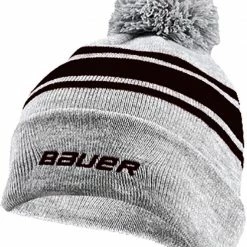 Best reviews of 🔥 Bauer Senior New Era Team Striped Pom-Pom Beanie For Men Black 🧨